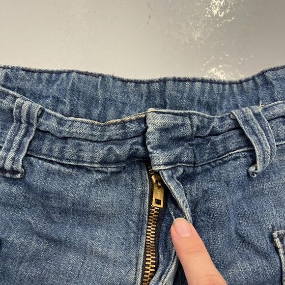 Vintage 60s 70s Blue Denim Bell Bottom Seafarers 36x30 - Picture 4 of 5